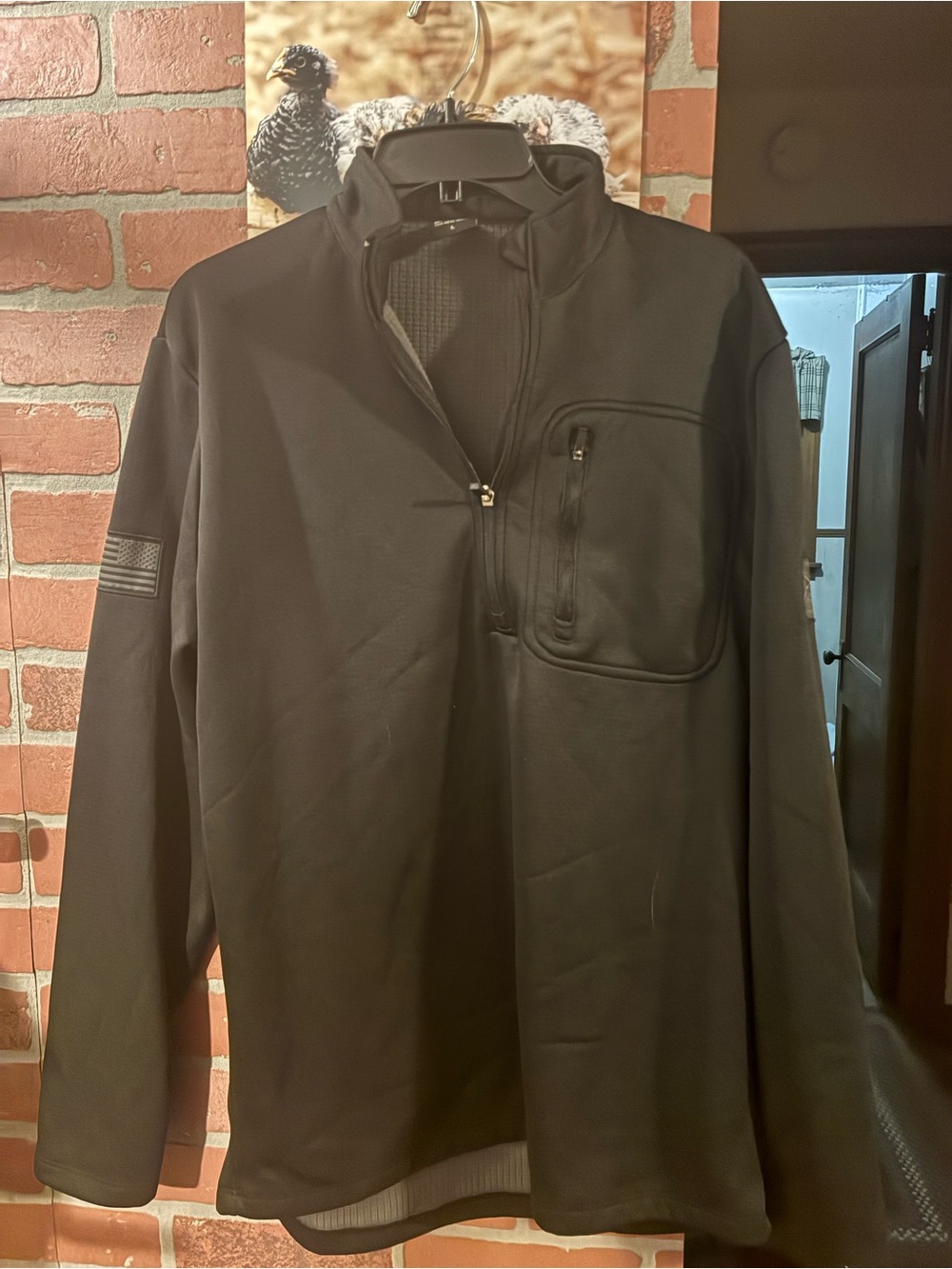 Grunt Style Black Quarter-Zip Shirt Jacket